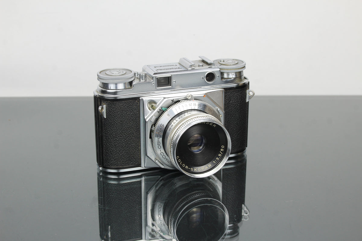 Voigtlander Prominent + 50mm f/1.5 Nokton lens