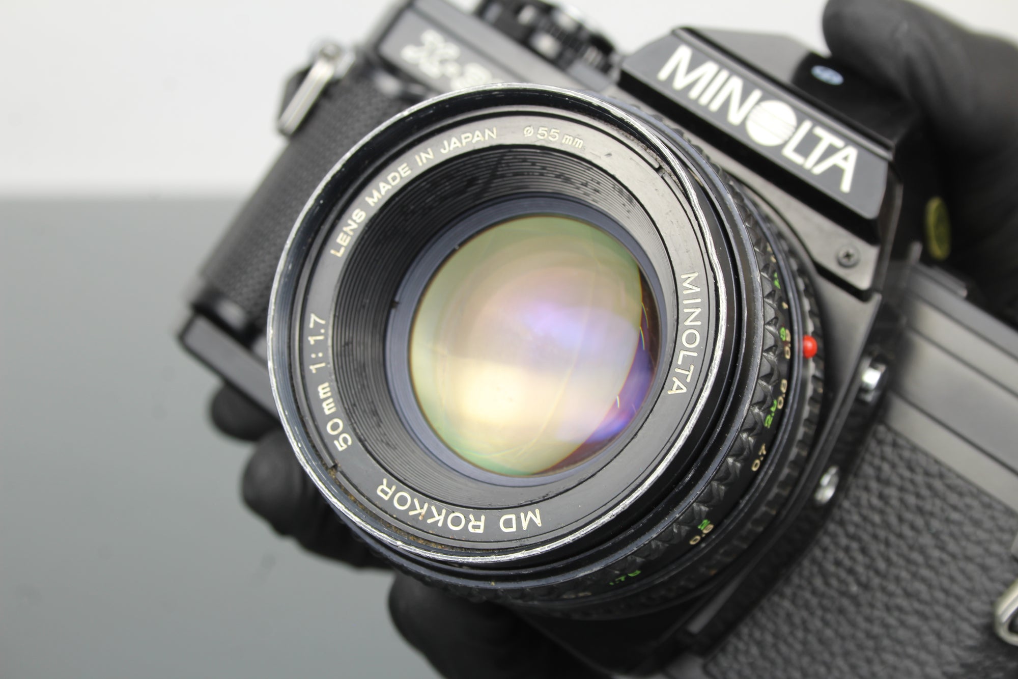 Minolta X-300 + MD Rokkor 50mm 1:1.7 obiettivo da 55mm