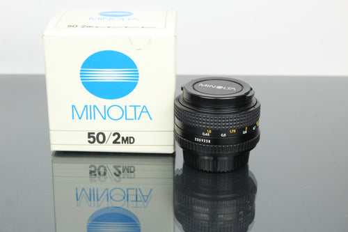 Minolta MD 50mm 1:2 49mm lens (MD mount)