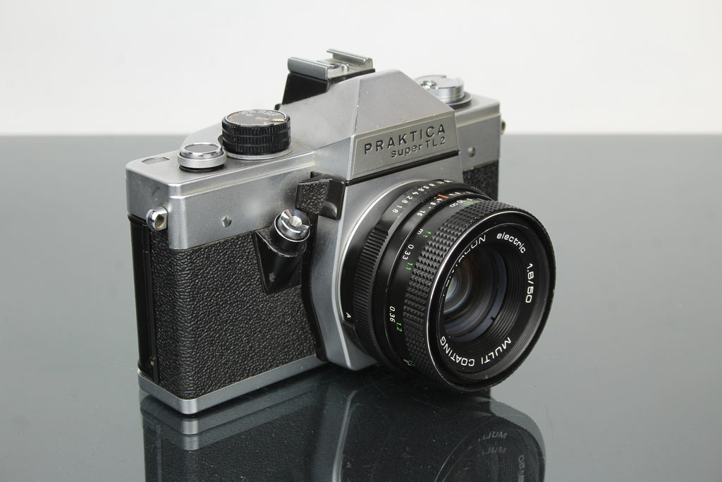 <tc>Praktica</tc> super TL2 + obiettivo Pentacon elettrico 50mm 1.8 M42